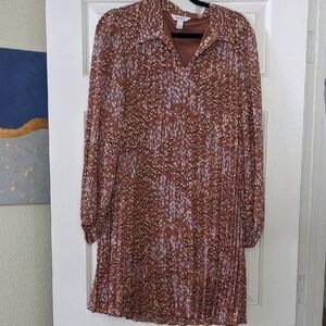 Brown Patterned Women's Dress